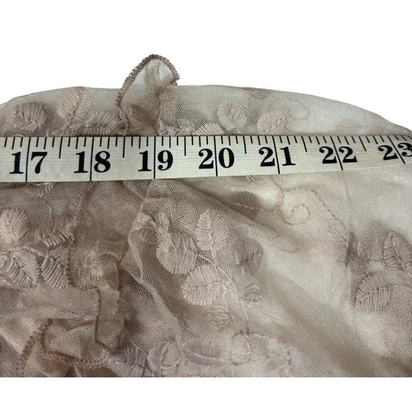 Cato XL Women's Pink Floral Lace Off-Shoulder Blouse - Picture 10 of 10